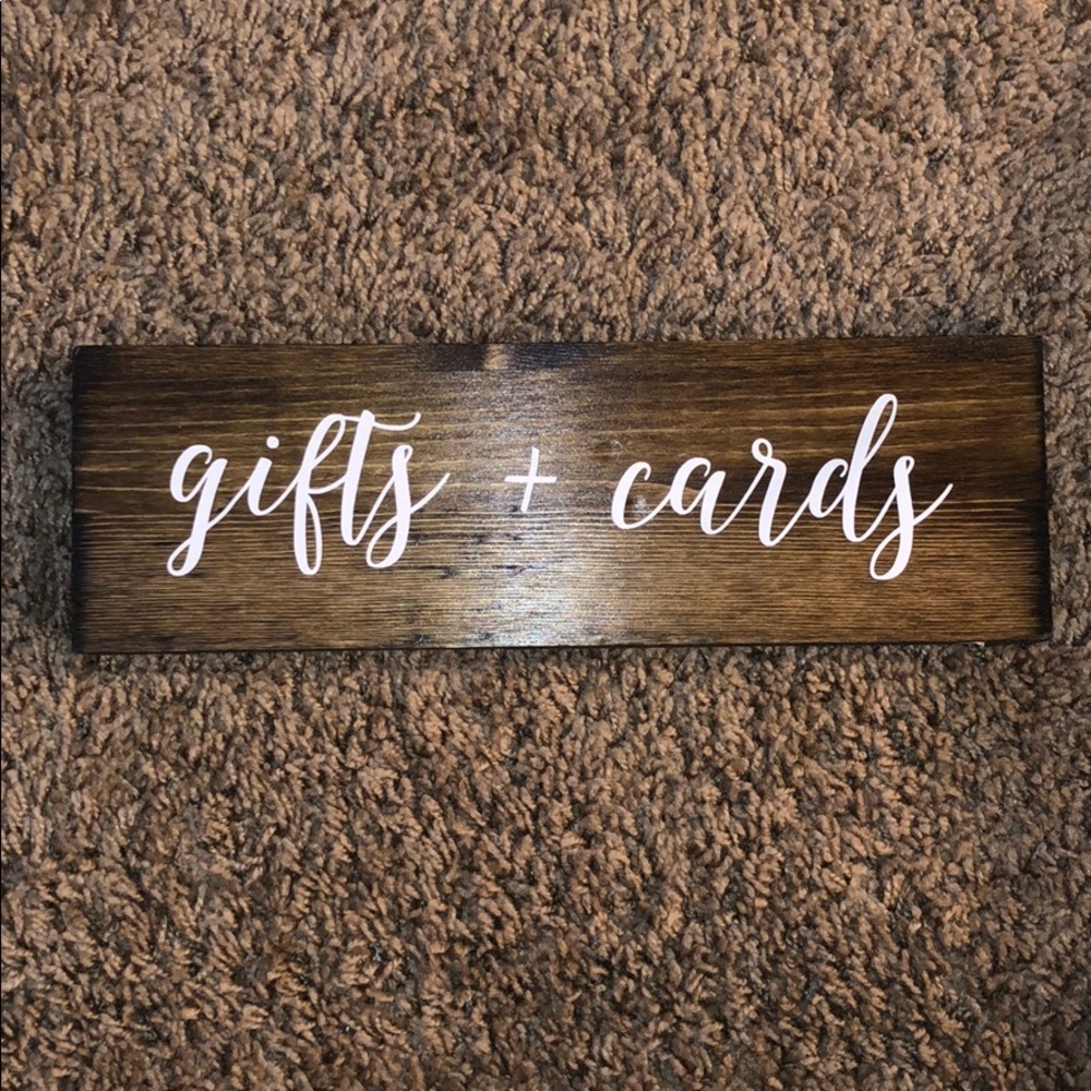 Gifts + cards wedding sign